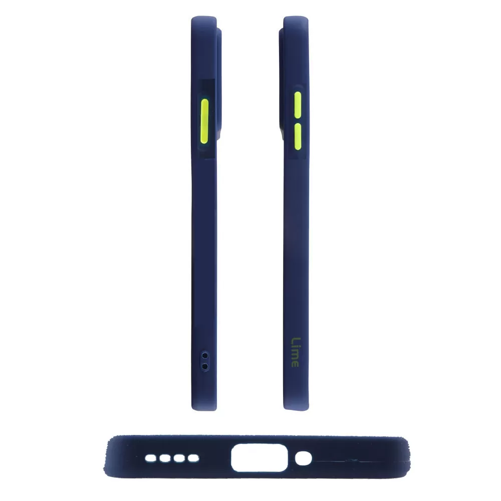 LIME HARDSHELL FUSION ΘΗΚΗ REALME GT NEO 3 5G 6.7in  FULL CAMERA PROTECTION BLUE WITH YELLOW KEYS - Image 5
