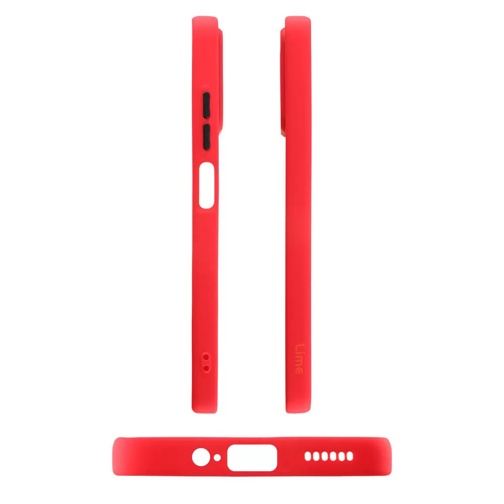 LIME HARDSHELL FUSION ΘΗΚΗ SAMSUNG A14 4G A145/A14 5G A146 6.6in  FULL CAMERA PROTECTION RED WITH BLACK KEYS - Image 5