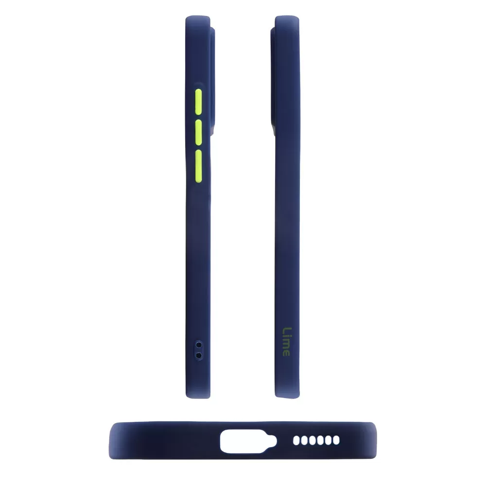 LIME HARDSHELL FUSION ΘΗΚΗ SAMSUNG A53 5G A536 6.5in  FULL CAMERA PROTECTION BLUE WITH YELLOW KEYS - Image 5