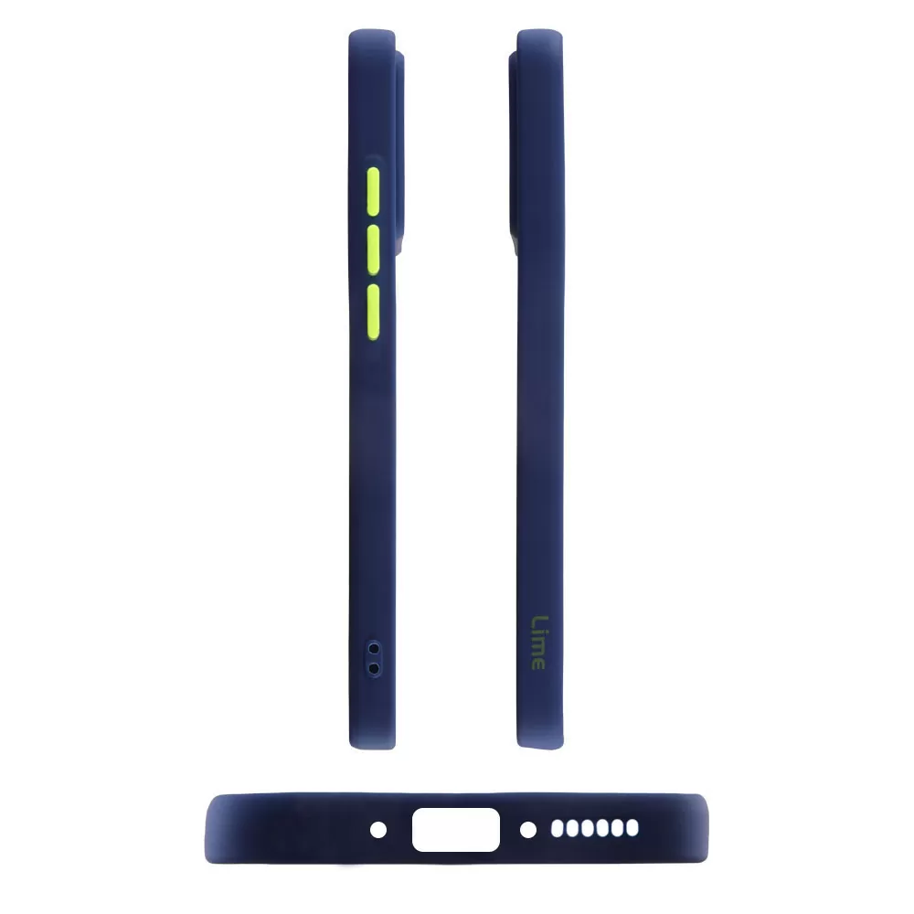 LIME HARDSHELL FUSION ΘΗΚΗ SAMSUNG A54 5G A546 6.4in  FULL CAMERA PROTECTION BLUE WITH YELLOW KEYS - Image 5