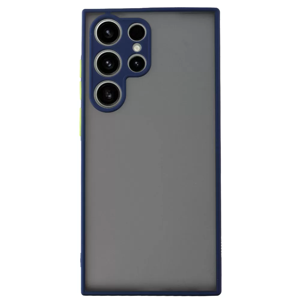 LIME HARDSHELL FUSION ΘΗΚΗ SAMSUNG S23 ULTRA 5G S918 6.8in  FULL CAMERA PROTECTION BLUE WITH YELLOW KEYS - Image 6