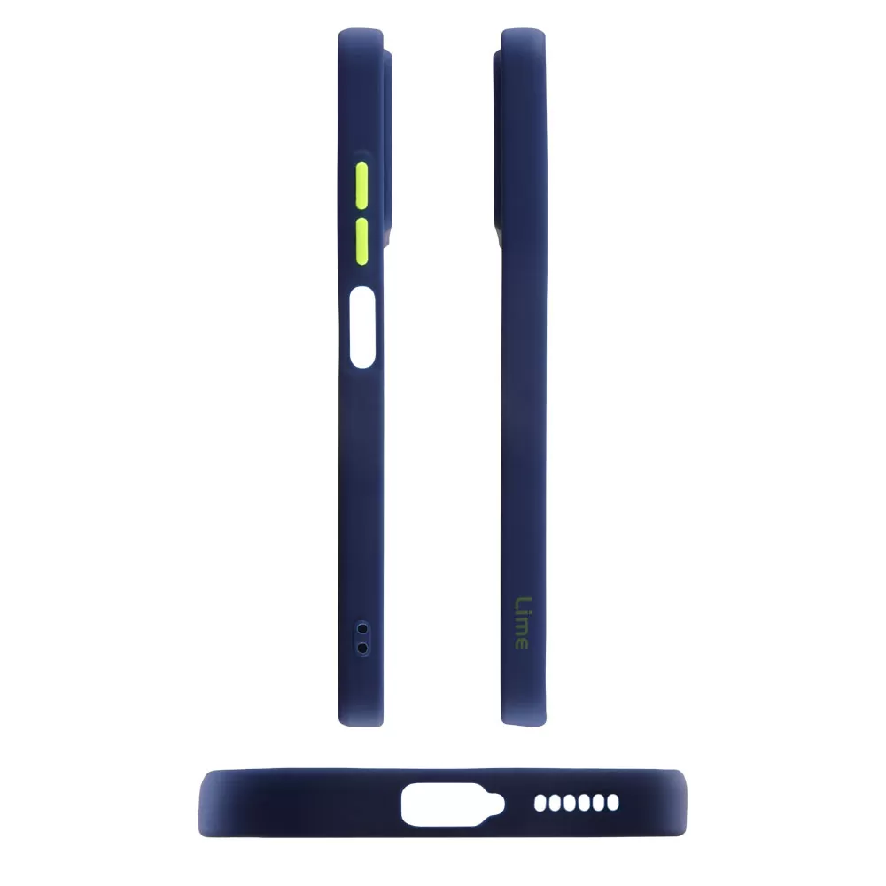 LIME HARDSHELL FUSION ΘΗΚΗ SAMSUNG S23 ULTRA 5G S918 6.8in  FULL CAMERA PROTECTION BLUE WITH YELLOW KEYS - Image 5