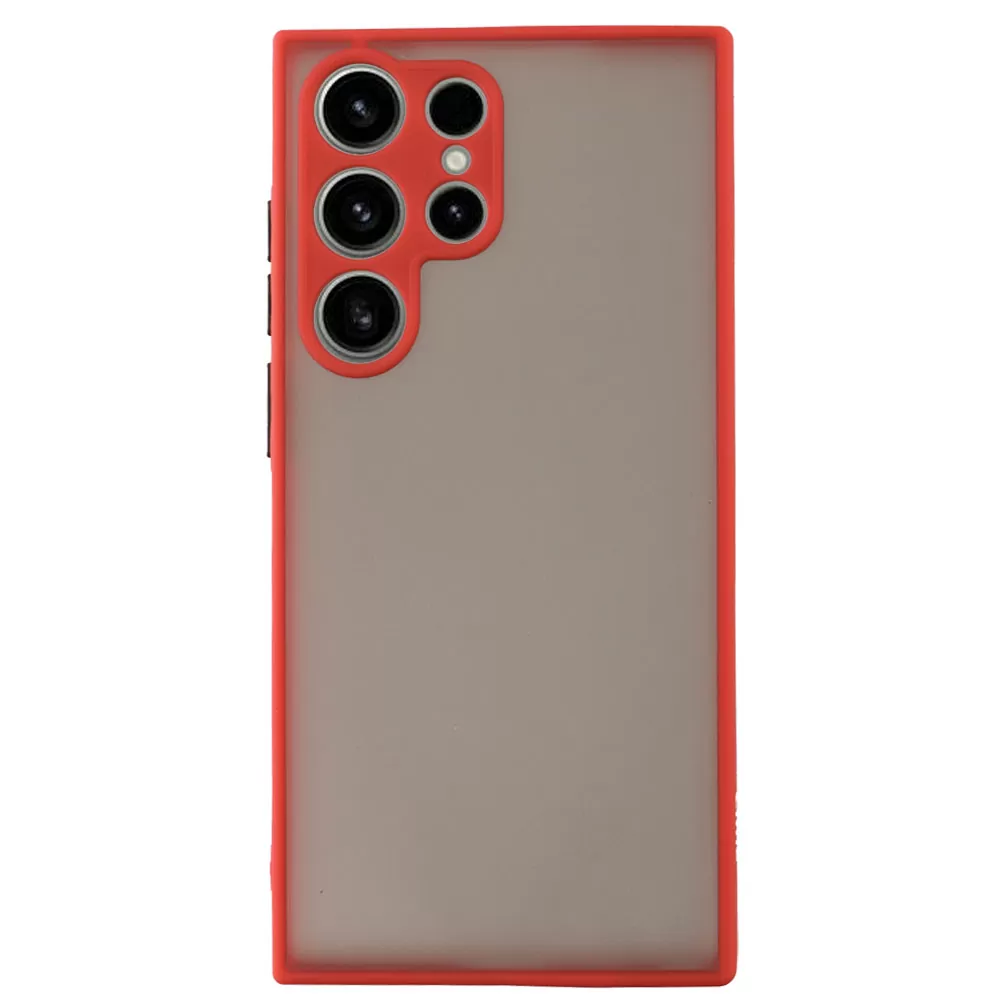 LIME HARDSHELL FUSION ΘΗΚΗ SAMSUNG S23 ULTRA 5G S918 6.8in  FULL CAMERA PROTECTION RED WITH BLACK KEYS - Image 6