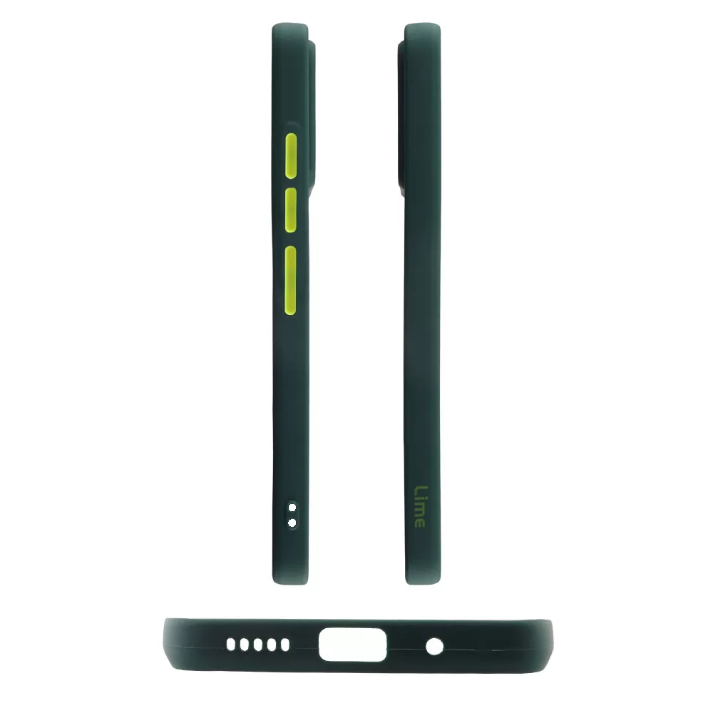 LIME HARDSHELL FUSION ΘΗΚΗ XIAOMI REDMI 10C/REDMI 10 POWER 6.71in  FULL CAMERA PROTECTION GREEN WITH YELLOW KEYS - Image 5