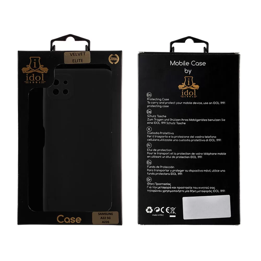 IDOL 1991 VELVET ELITE TPU ΘΗΚΗ SAMSUNG A22 5G A226 6.6in  4 SIDE FULL CAMERA PROTECTION BLACK - Image 2