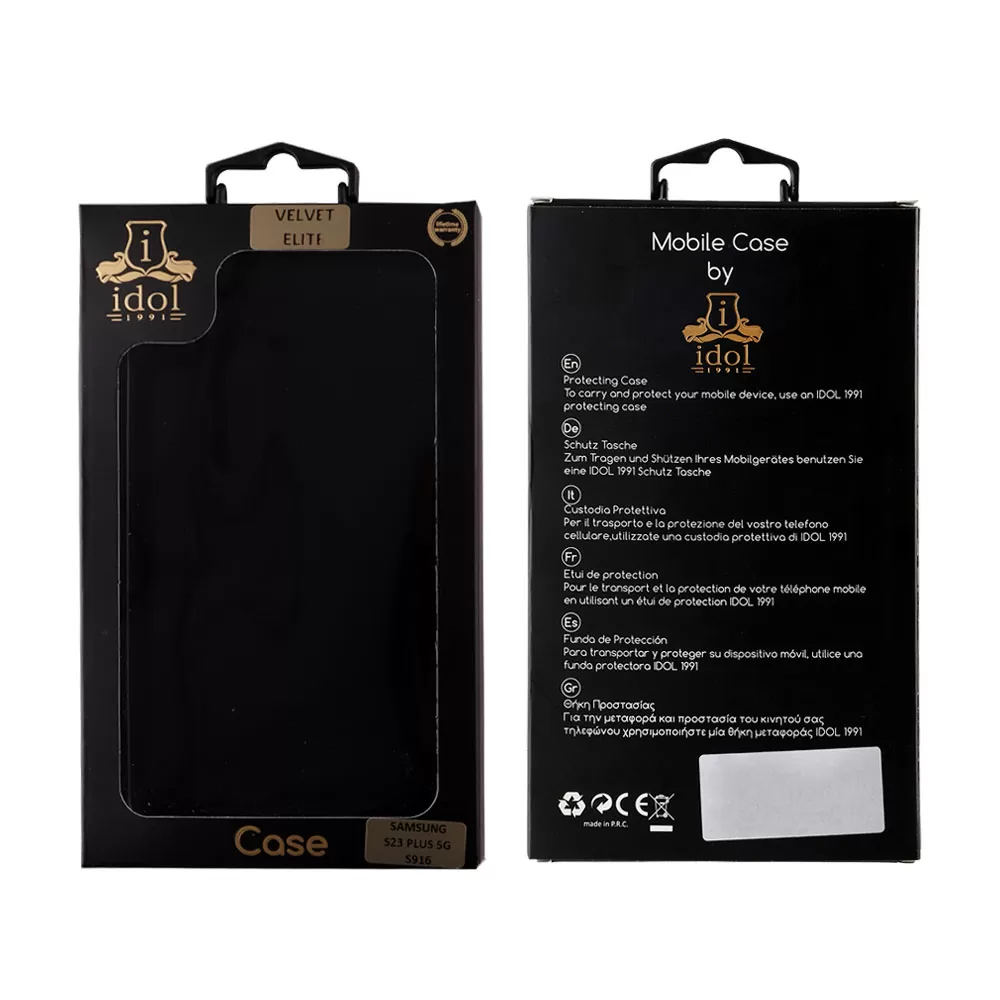 IDOL 1991 VELVET ELITE TPU ΘΗΚΗ SAMSUNG S23 PLUS 5G S916 6.6in  4 SIDE CAMERA GUARD BLACK - Image 2