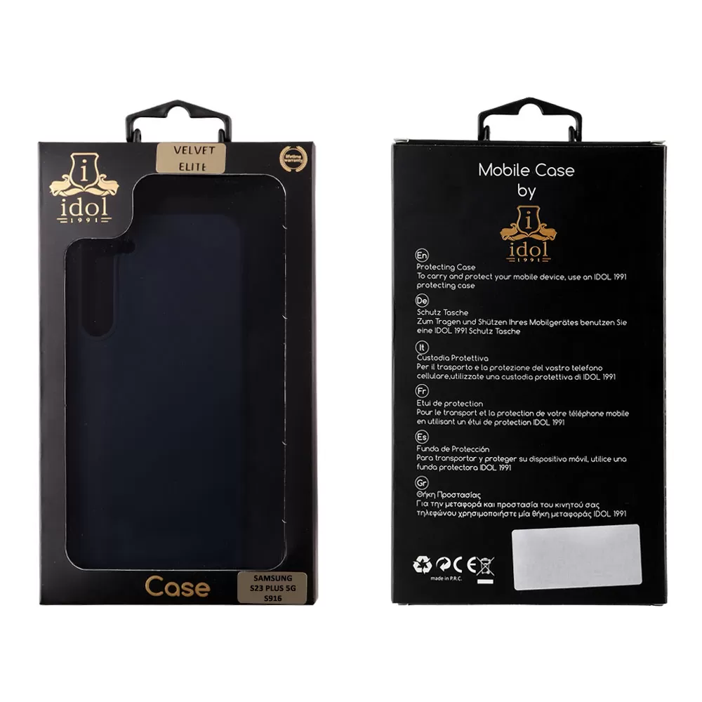 IDOL 1991 VELVET ELITE TPU ΘΗΚΗ SAMSUNG S23 PLUS 5G S916 6.6in  4 SIDE CAMERA GUARD BLUE - Image 2