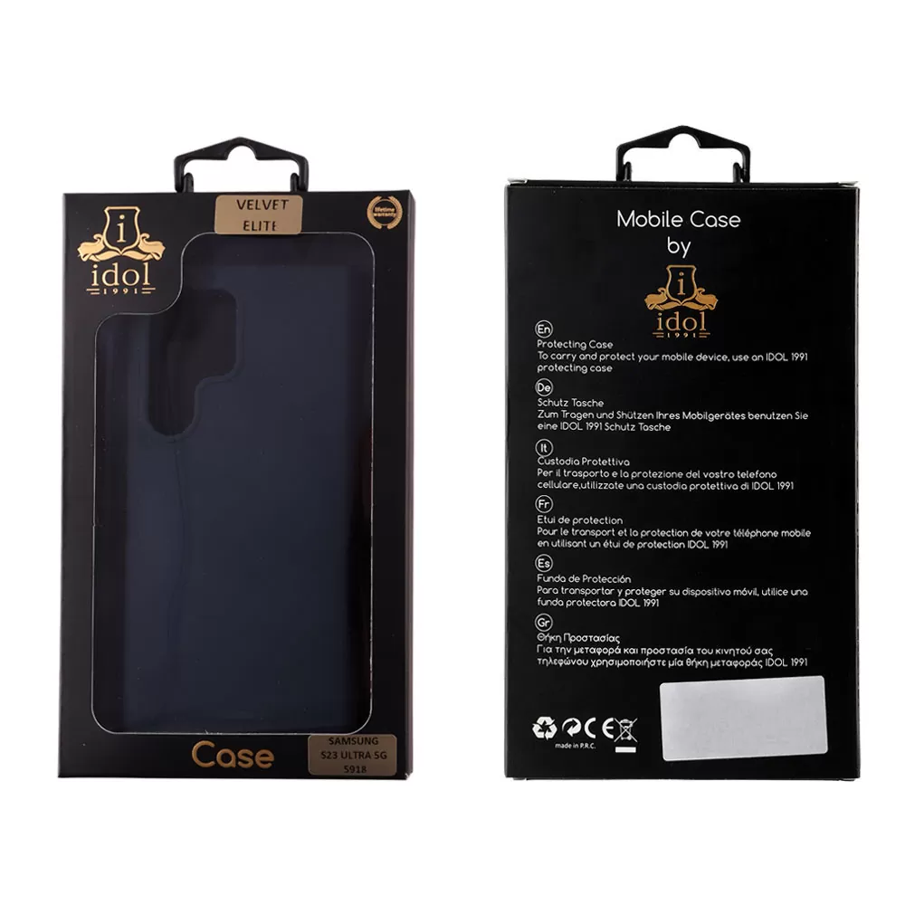 IDOL 1991 VELVET ELITE TPU ΘΗΚΗ SAMSUNG S23 ULTRA 5G S918 6.8in  4 SIDE CAMERA GUARD BLUE - Image 2