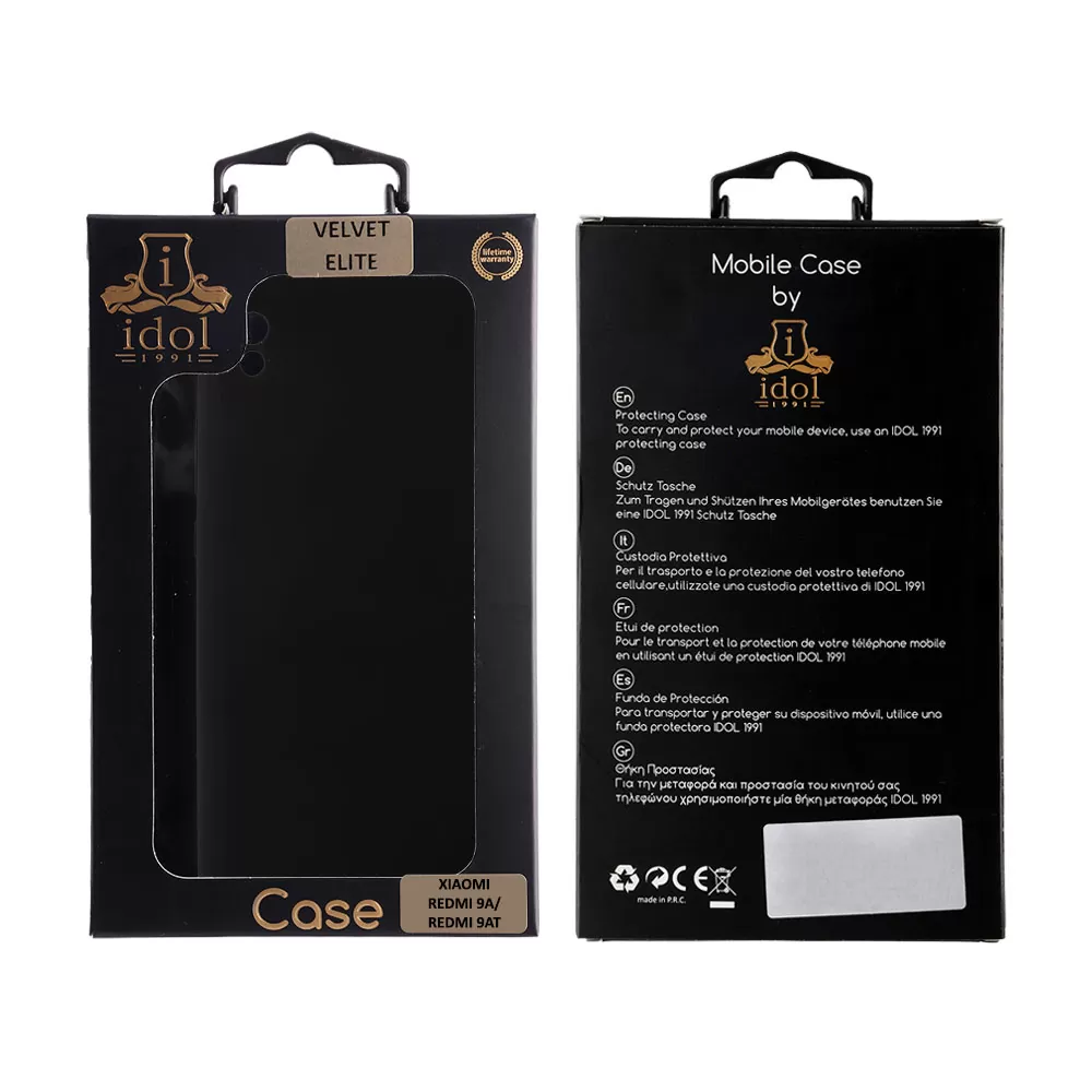 IDOL 1991 VELVET ELITE TPU ΘΗΚΗ XIAOMI REDMI 9A/REDMI 9AT 6.53in  4 SIDE FULL CAMERA PROTECTION BLACK - Image 2