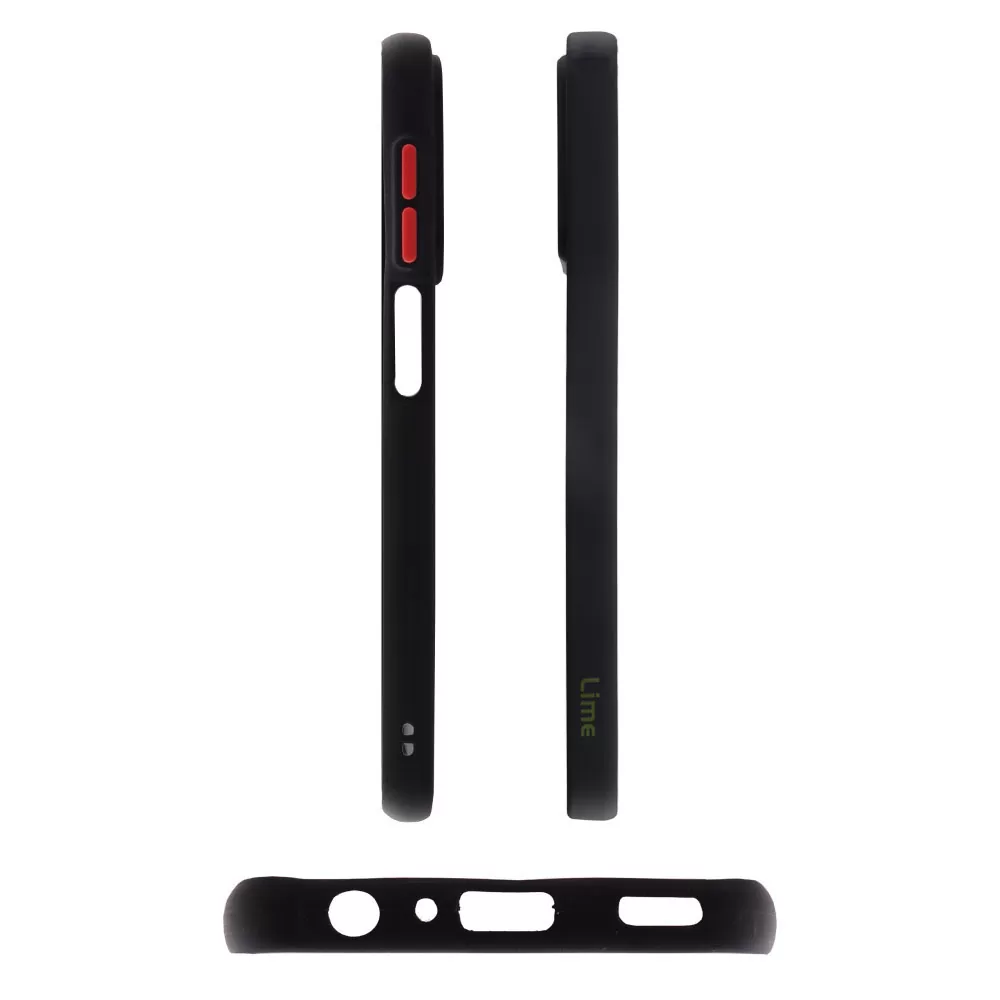 LIME HARDSHELL FUSION ΘΗΚΗ SAMSUNG A04 A045/M13 5G M136 6.5in  FULL CAMERA PROTECTION BLACK WITH RED KEYS - Image 5