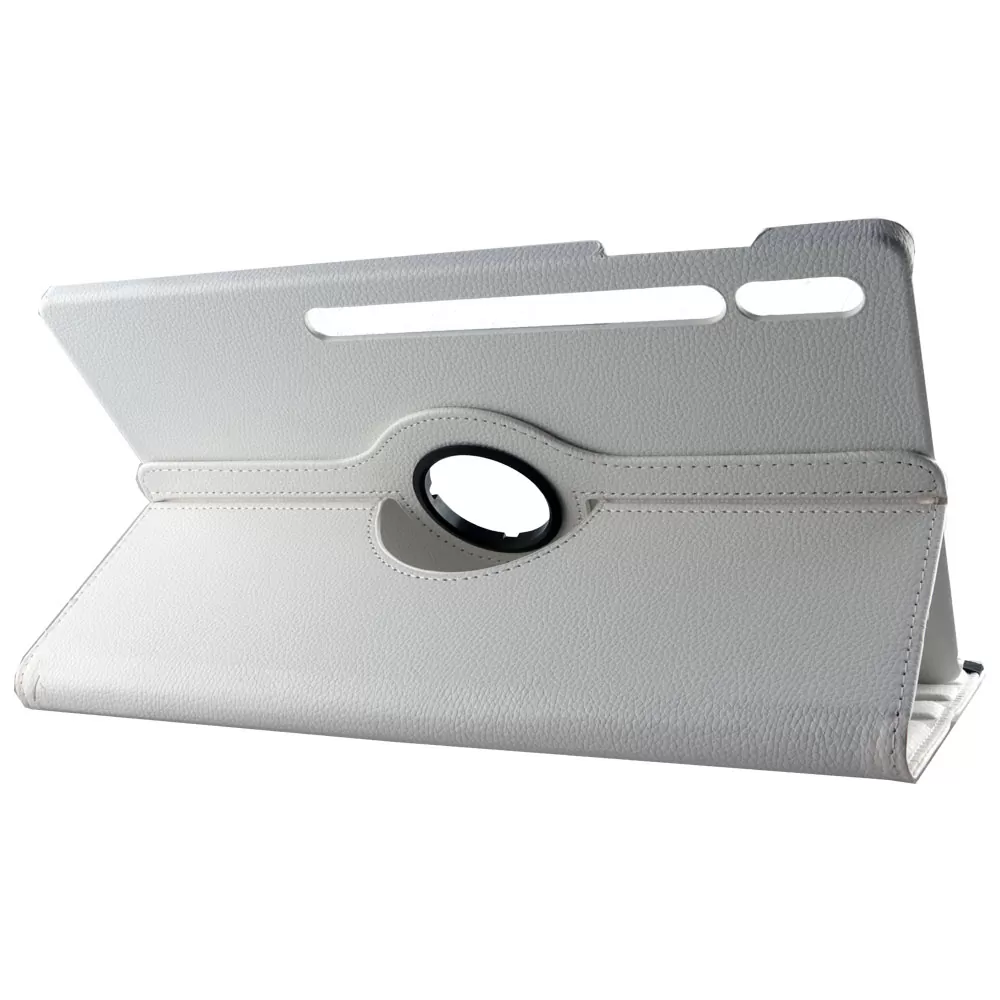 VOLTE-TEL ΘΗΚΗ SAMSUNG X900 TAB S8 ULTRA/X906 TAB S8 ULTRA LTE 14.6" LEATHER BOOK ROTATING STAND WHITE - Image 3
