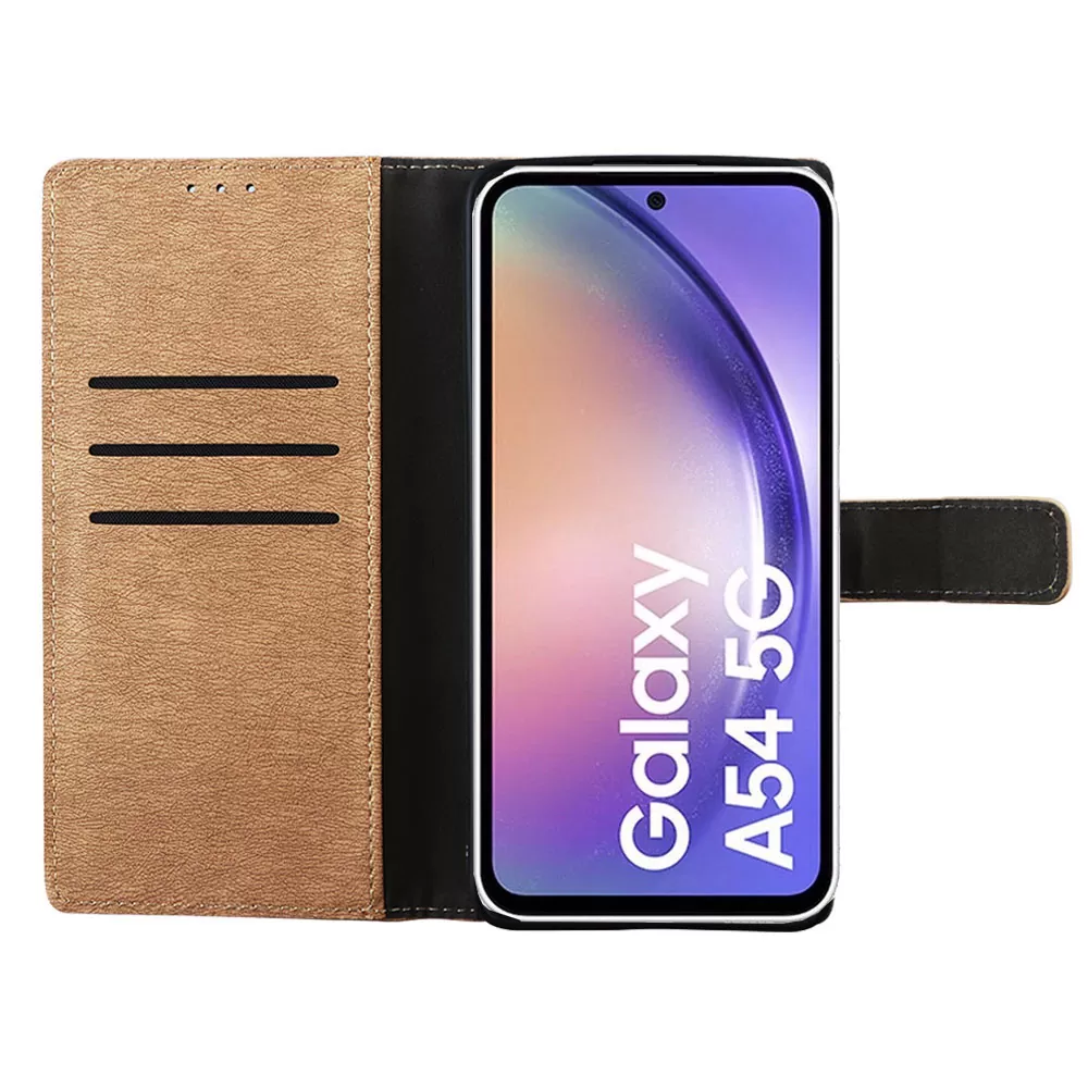 VOLTE-TEL ALLURE ΘΗΚΗ SAMSUNG A54 5G A546 6.4in  MAGNET BOOK STAND CLIP GOLD - Image 5