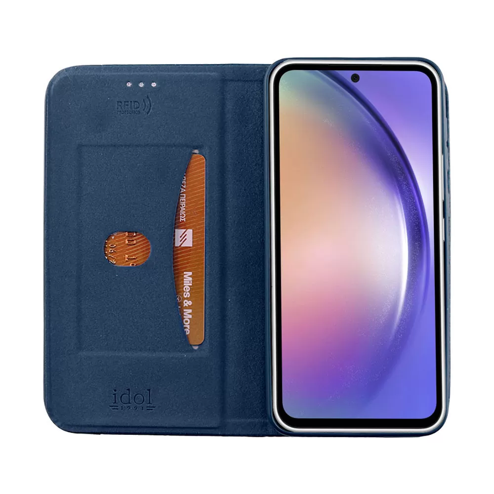 IDOL 1991 ELITE ΘΗΚΗ SAMSUNG A54 5G A546 6.4in  ANTI-RFID BOOK STAND BLUE - Image 7