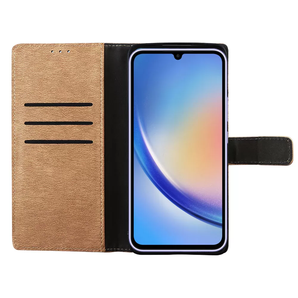 VOLTE-TEL ALLURE ΘΗΚΗ SAMSUNG A34 5G A346 6.6in  MAGNET BOOK STAND CLIP GOLD - Image 5