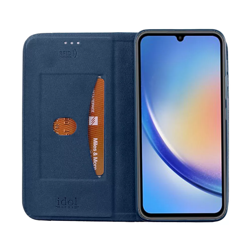 IDOL 1991 ELITE ΘΗΚΗ SAMSUNG A34 5G A346 6.6in  ANTI-RFID BOOK STAND BLUE - Image 7