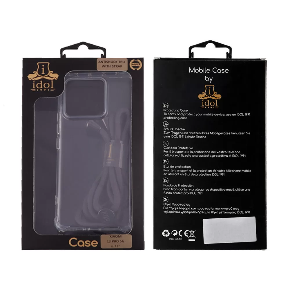 IDOL 1991 ANTISHOCK AIR TPU ΘΗΚΗ XIAOMI 13 PRO 5G 6.73in WITH STRAP FULL CAMERA PROTECTION ΔΙΑΦΑΝΗ - Image 2