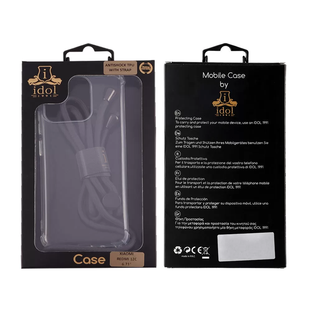 IDOL 1991 ANTISHOCK AIR TPU ΘΗΚΗ XIAOMI REDMI 12C 6.71in WITH STRAP FULL CAMERA PROTECTION ΔΙΑΦΑΝΗ - Image 2