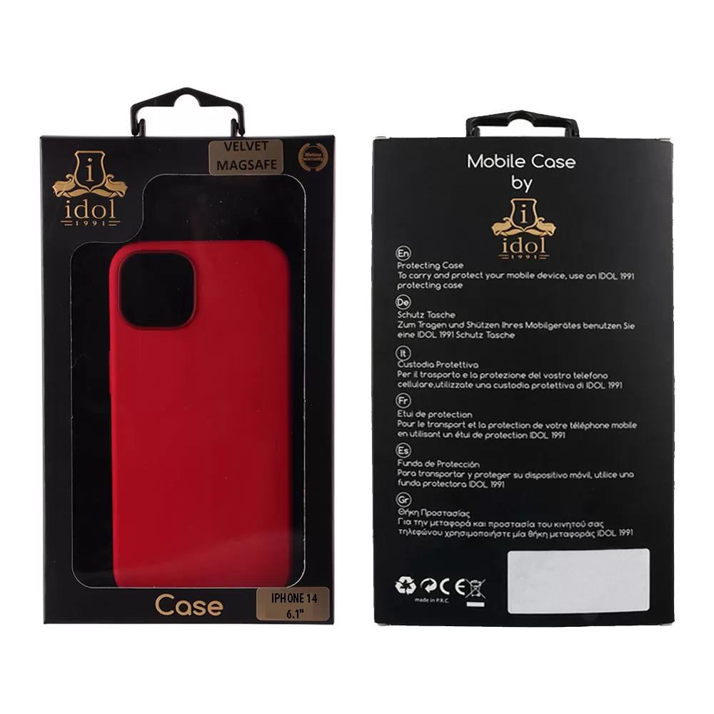 IDOL 1991 ΘΗΚΗ IPHONE 14 6.1" VELVET MAGSAFE TPU CAMERA GUARD RED - Image 2