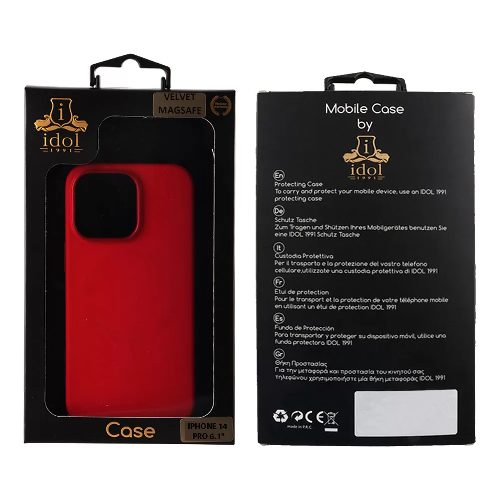 IDOL 1991 ΘΗΚΗ IPHONE 14 PRO 6.1" VELVET MAGSAFE TPU CAMERA GUARD RED - Image 2