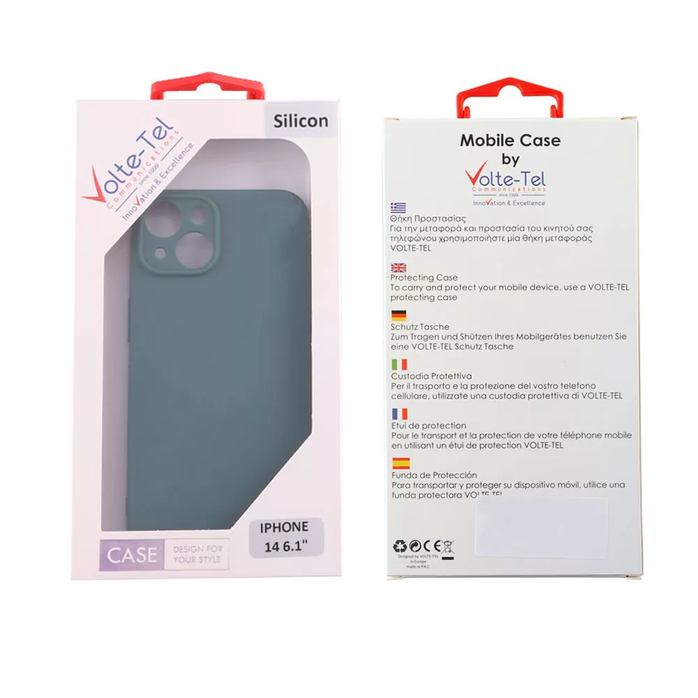 VOLTE-TEL SILICON TPU ΘΗΚΗ IPHONE 14 6.1in  FULL CAMERA PROTECTION DARK GREEN - Image 2