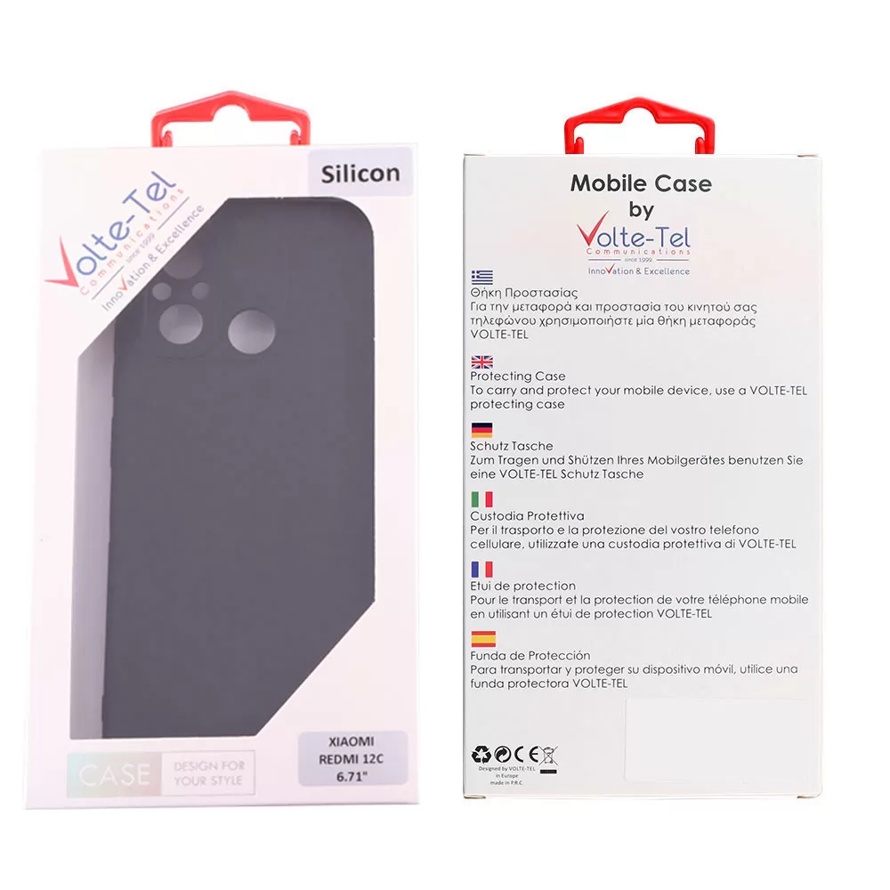 VOLTE-TEL SILICON TPU ΘΗΚΗ XIAOMI REDMI 12C 6.71in  FULL CAMERA PROTECTION BLACK - Image 2