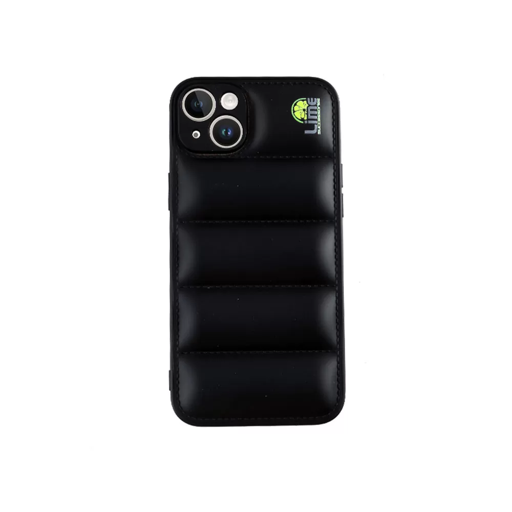 LIME BUMPY PUFFER ΘΗΚΗ IPHONE 14 PLUS 6.7in  TPU FULL CAMERA PROTECTION BLACK - Image 6