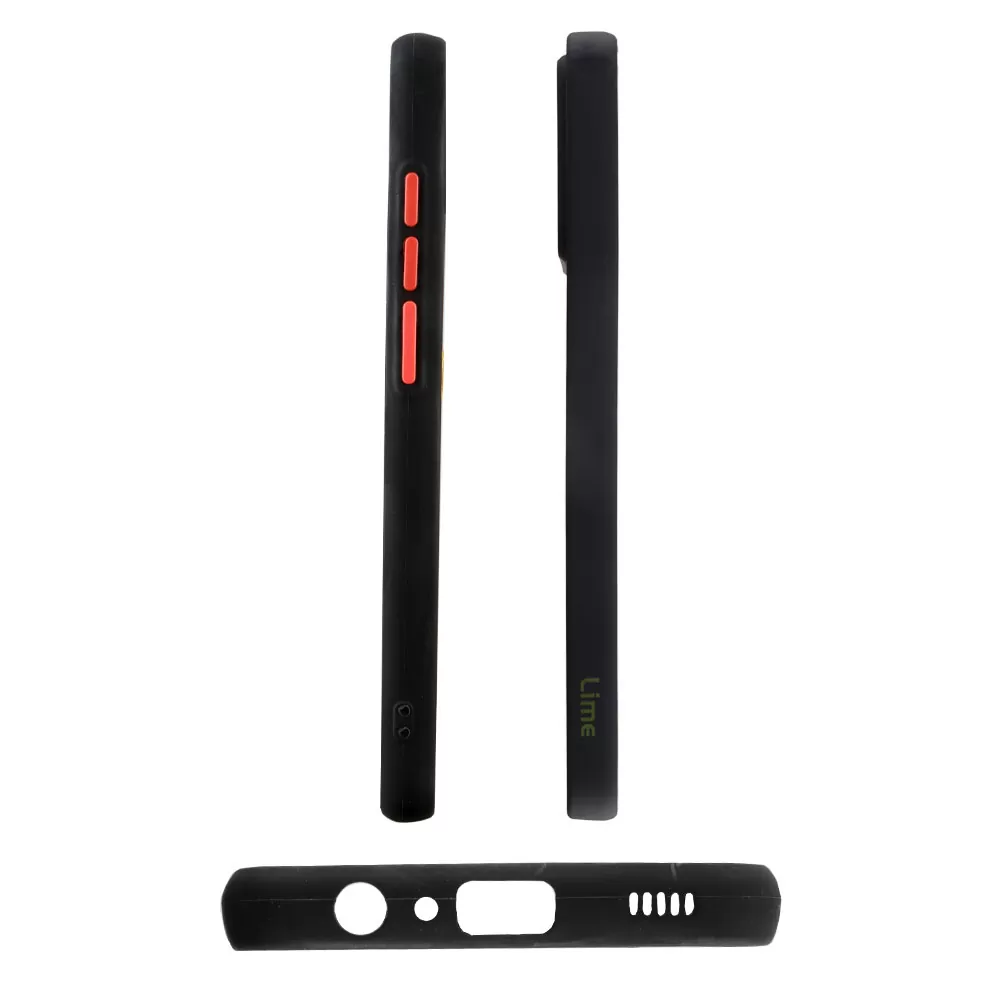 LIME HARDSHELL FUSION ΘΗΚΗ SAMSUNG A04e A042 6.5in  FULL CAMERA PROTECTION BLACK WITH RED KEYS - Image 5