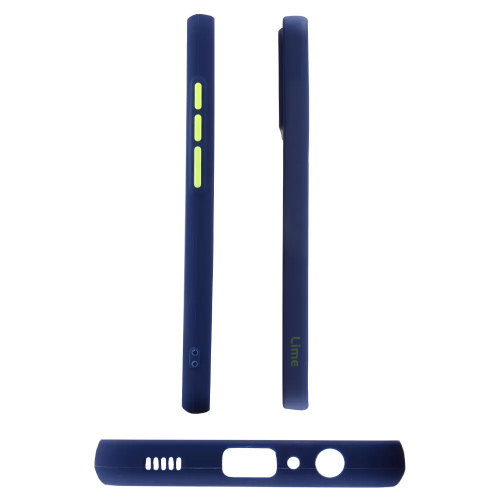 LIME HARDSHELL FUSION ΘΗΚΗ SAMSUNG A04e A042 6.5in  FULL CAMERA PROTECTION BLUE WITH YELLOW KEYS - Image 4