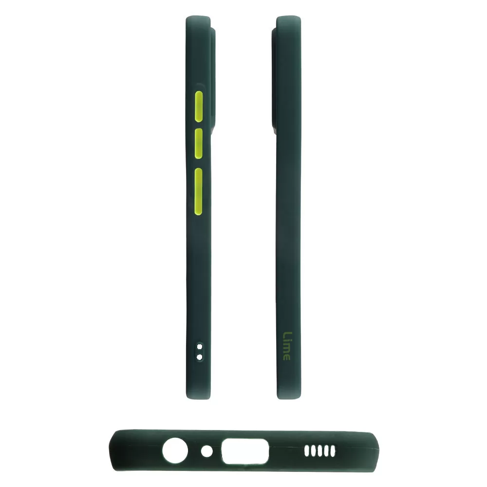 LIME HARDSHELL FUSION ΘΗΚΗ SAMSUNG A04e A042 6.5in  FULL CAMERA PROTECTION GREEN WITH YELLOW KEYS - Image 5