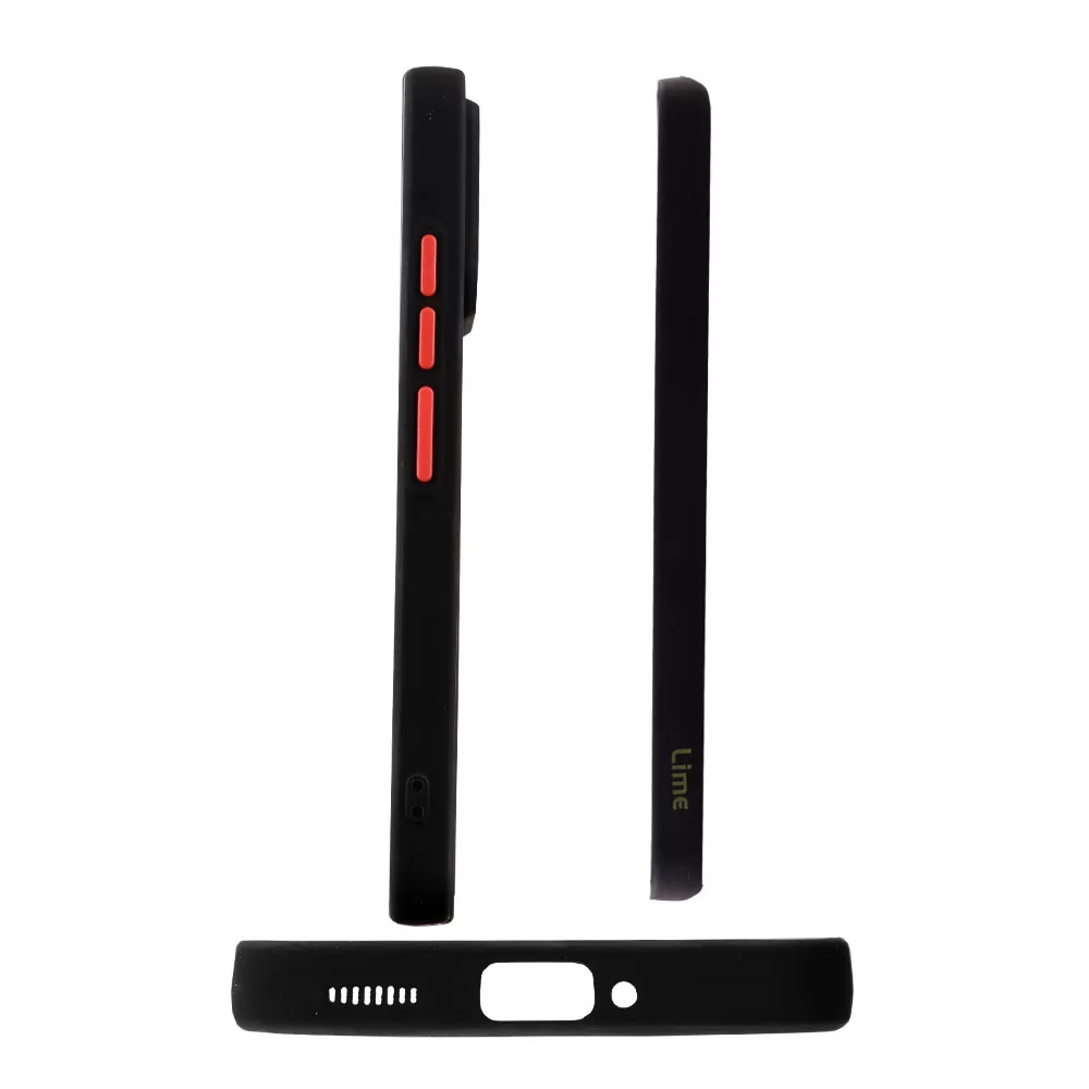 LIME HARDSHELL FUSION ΘΗΚΗ XIAOMI 13 5G 6.36in  FULL CAMERA PROTECTION BLACK WITH RED KEYS - Image 5