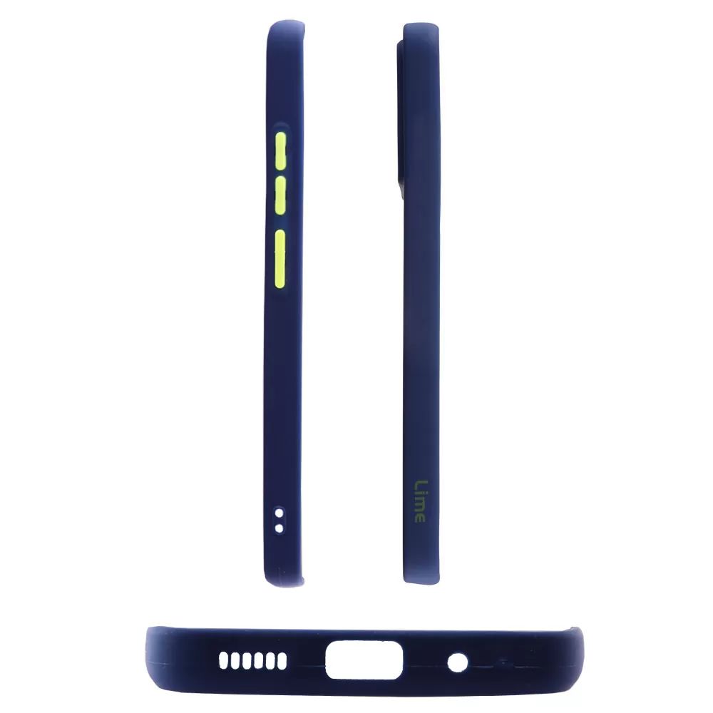 LIME HARDSHELL FUSION ΘΗΚΗ XIAOMI REDMI 12C 6.71in  FULL CAMERA PROTECTION BLUE WITH YELLOW KEYS - Image 5