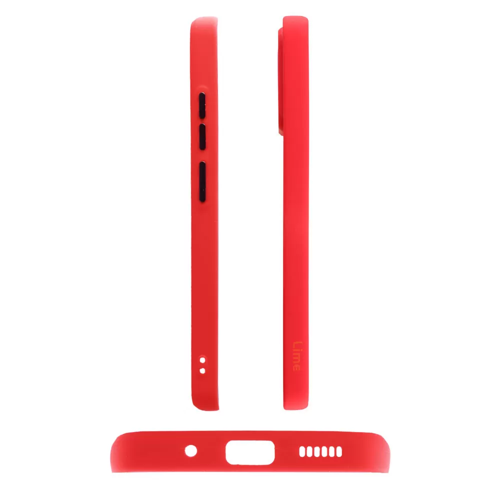 LIME HARDSHELL FUSION ΘΗΚΗ XIAOMI REDMI 12C 6.71in  FULL CAMERA PROTECTION RED WITH BLACK KEYS - Image 5