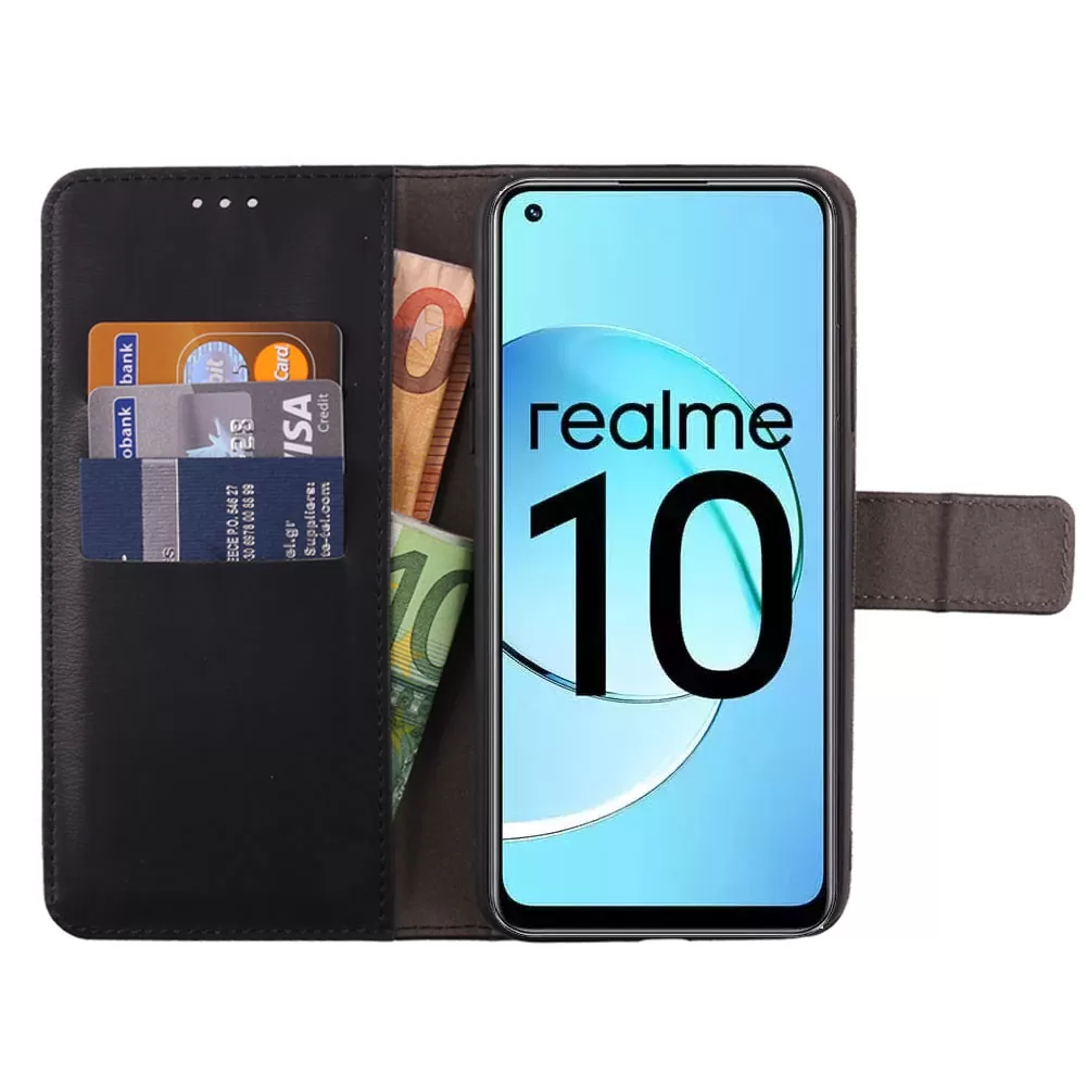 VOLTE-TEL ALLURE ΘΗΚΗ REALME 10 6.4in  MAGNET BOOK STAND CLIP BLACK - Image 5