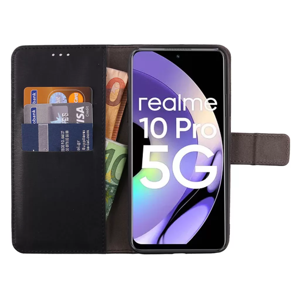 VOLTE-TEL ALLURE ΘΗΚΗ REALME 10 PRO 5G 6.72in  MAGNET BOOK STAND CLIP BLACK - Image 5