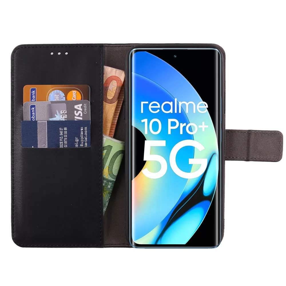 VOLTE-TEL ALLURE ΘΗΚΗ REALME 10 PRO+ 5G 6.7in  MAGNET BOOK STAND CLIP BLACK - Image 5