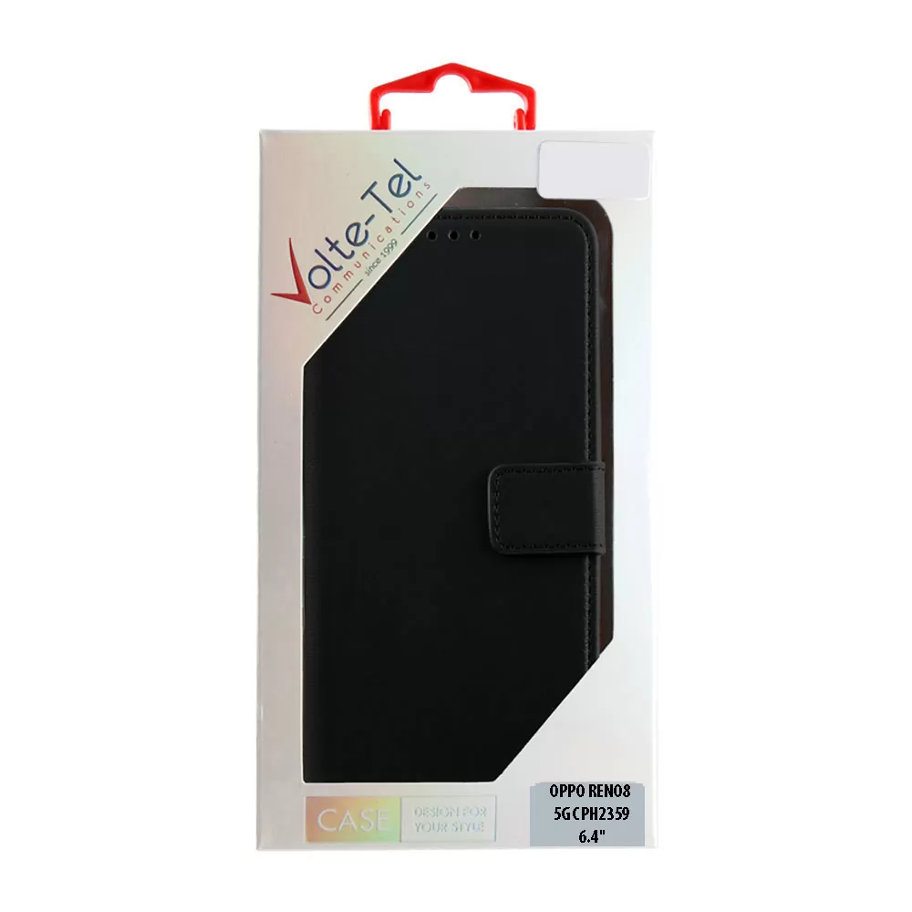 VOLTE-TEL ALLURE ΘΗΚΗ OPPO RENO8 5G CPH2359 6.4in  MAGNET BOOK STAND CLIP BLACK - Image 2