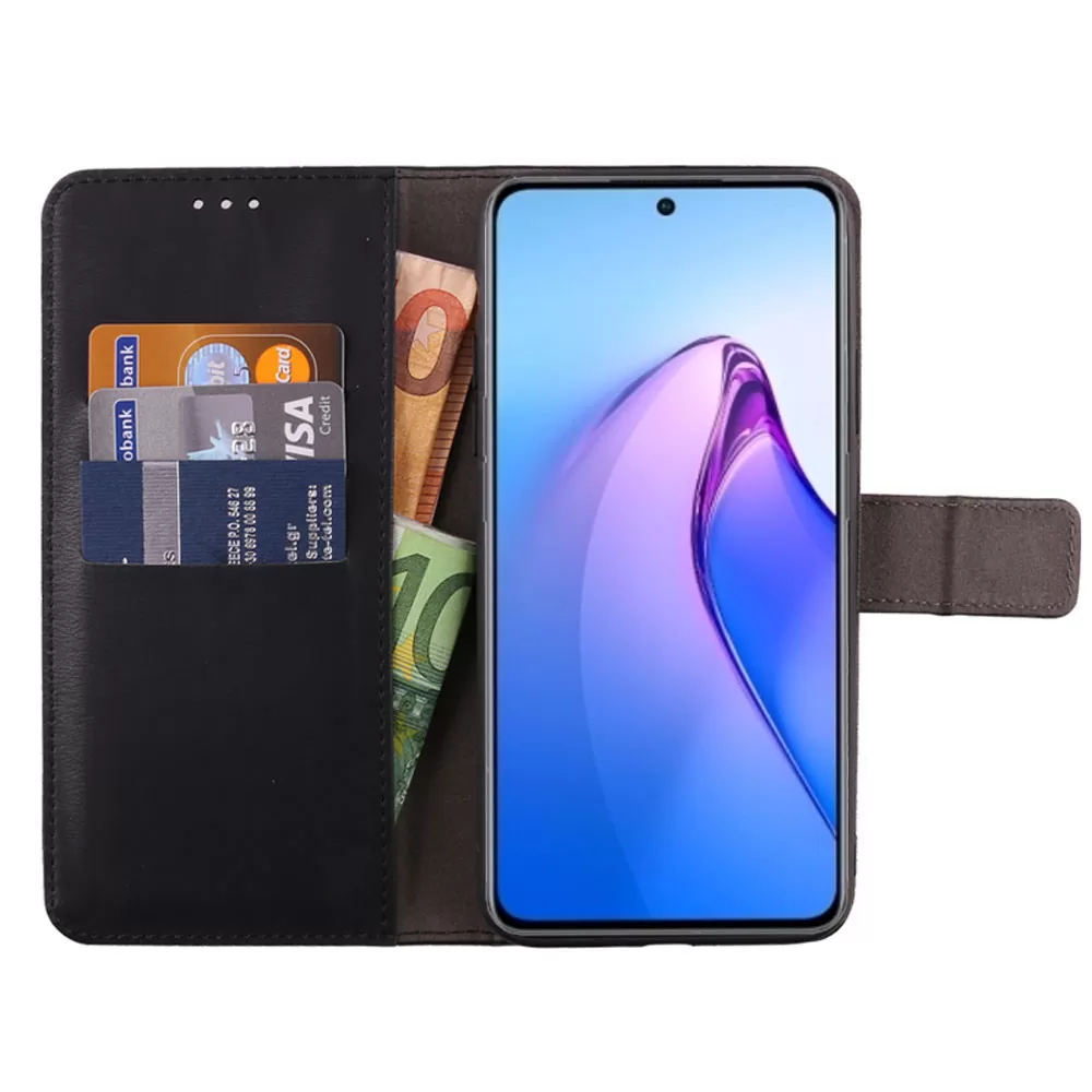 VOLTE-TEL ALLURE ΘΗΚΗ OPPO RENO8 PRO 5G CPH2357/RENO8 PRO PLUS 5G PFZM10 6.7in  MAGNET BOOK STAND CLIP BLACK - Image 5