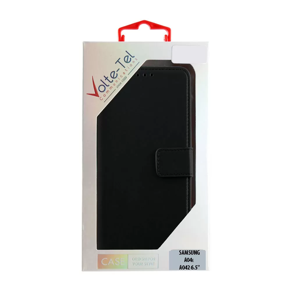 VOLTE-TEL ALLURE ΘΗΚΗ SAMSUNG A04e A042 6.5in  MAGNET BOOK STAND CLIP BLACK - Image 2