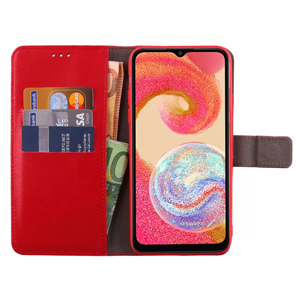 VOLTE-TEL ALLURE ΘΗΚΗ SAMSUNG A04e A042 6.5in  MAGNET BOOK STAND CLIP RED - Image 5