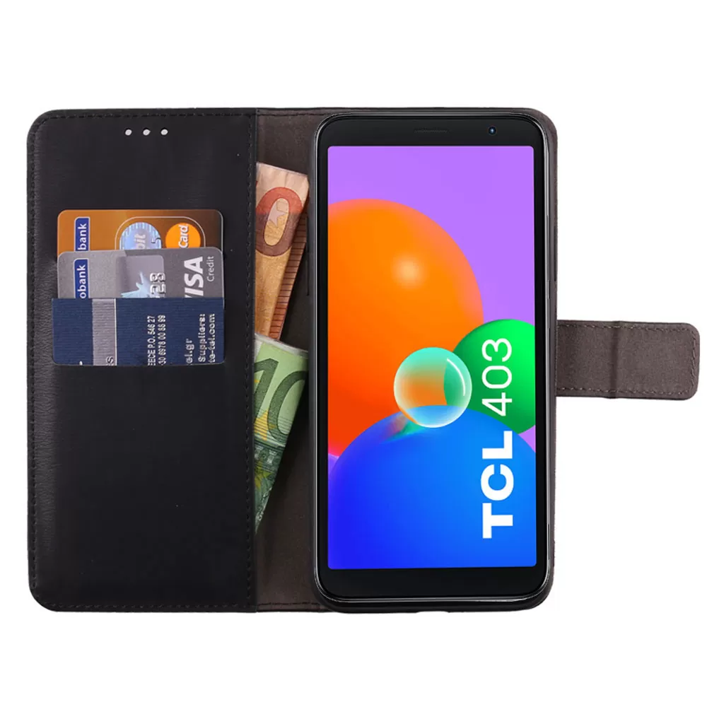 VOLTE-TEL ALLURE ΘΗΚΗ TCL 403 T431 6.0in  MAGNET BOOK STAND CLIP BLACK - Image 5
