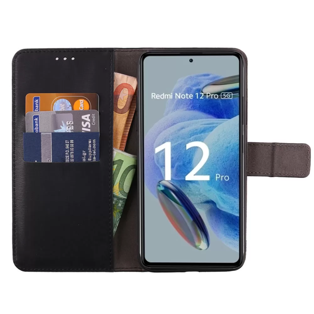VOLTE-TEL ALLURE ΘΗΚΗ XIAOMI REDMI NOTE 12 PRO 5G 6.67in  MAGNET BOOK STAND CLIP BLACK - Image 5