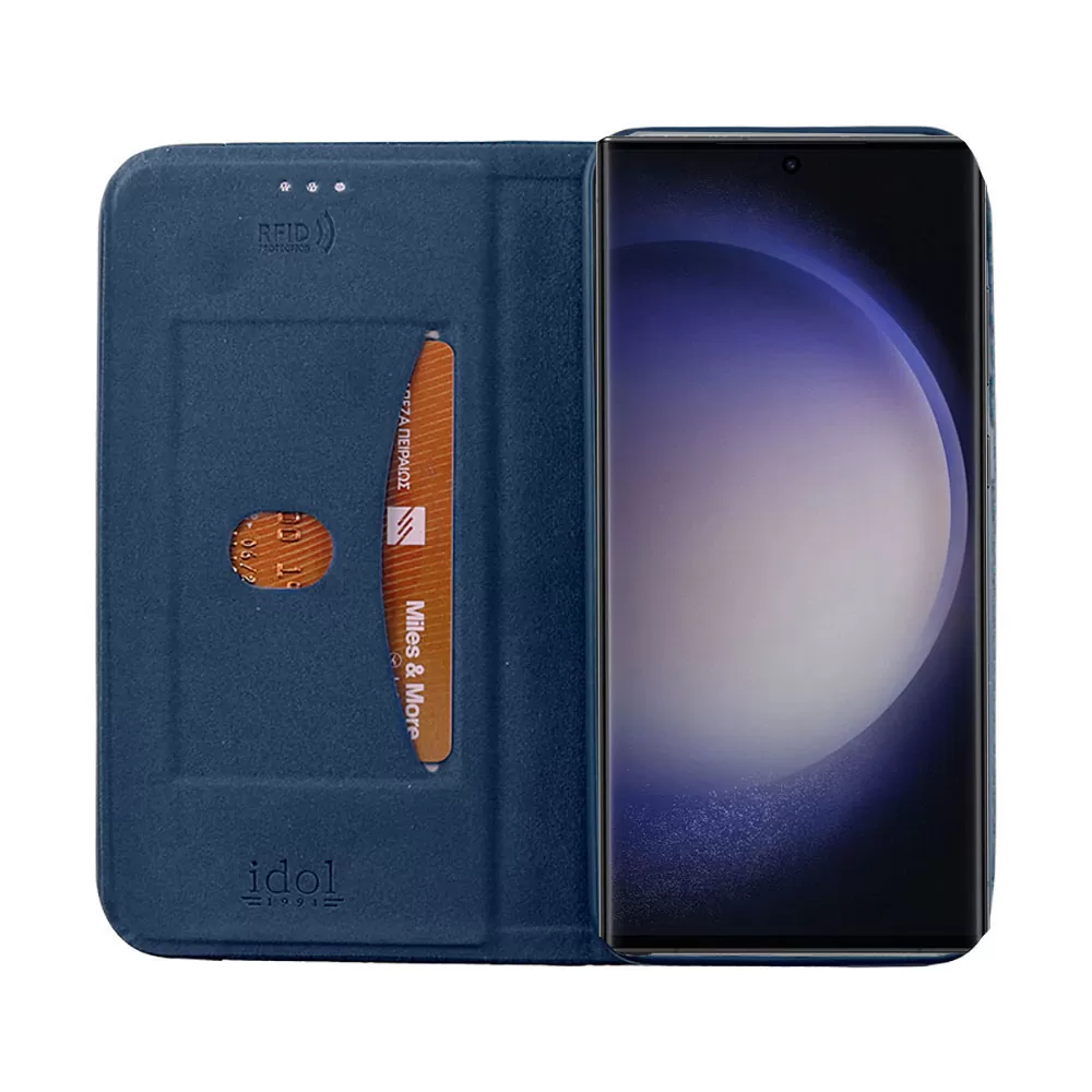 IDOL 1991 ELITE ΘΗΚΗ SAMSUNG S23 5G S911 6.1in  ANTI-RFID BOOK STAND BLUE - Image 7