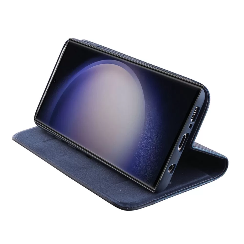 IDOL 1991 ELITE ΘΗΚΗ SAMSUNG S23 ULTRA 5G S918 6.8in  ANTI-RFID BOOK STAND BLUE - Image 4