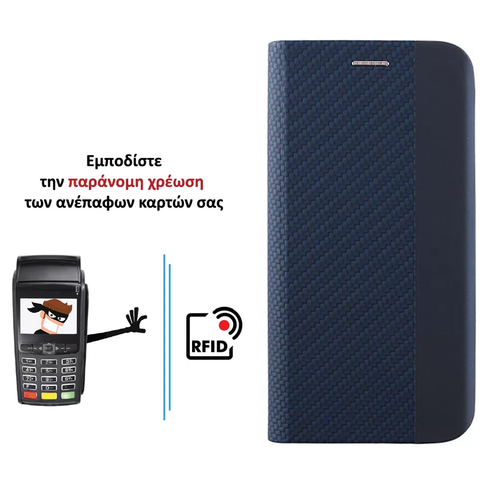 IDOL 1991 ELITE ΘΗΚΗ XIAOMI 13 LITE 5G 6.55in  ANTI-RFID BOOK STAND BLUE - Image 5