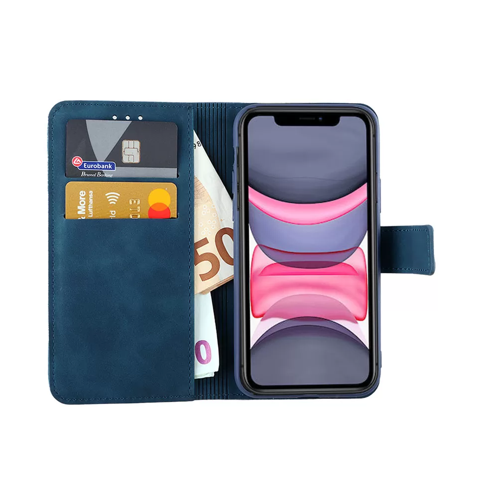 LIME ESSENTIAL ΘΗΚΗ IPHONE 11 6.1in MAGNET BOOK STAND CLIP DARK BLUE - Image 5