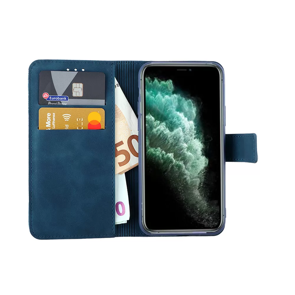LIME ESSENTIAL ΘΗΚΗ IPHONE 11 PRO 5.8in  MAGNET BOOK STAND CLIP DARK BLUE - Image 5