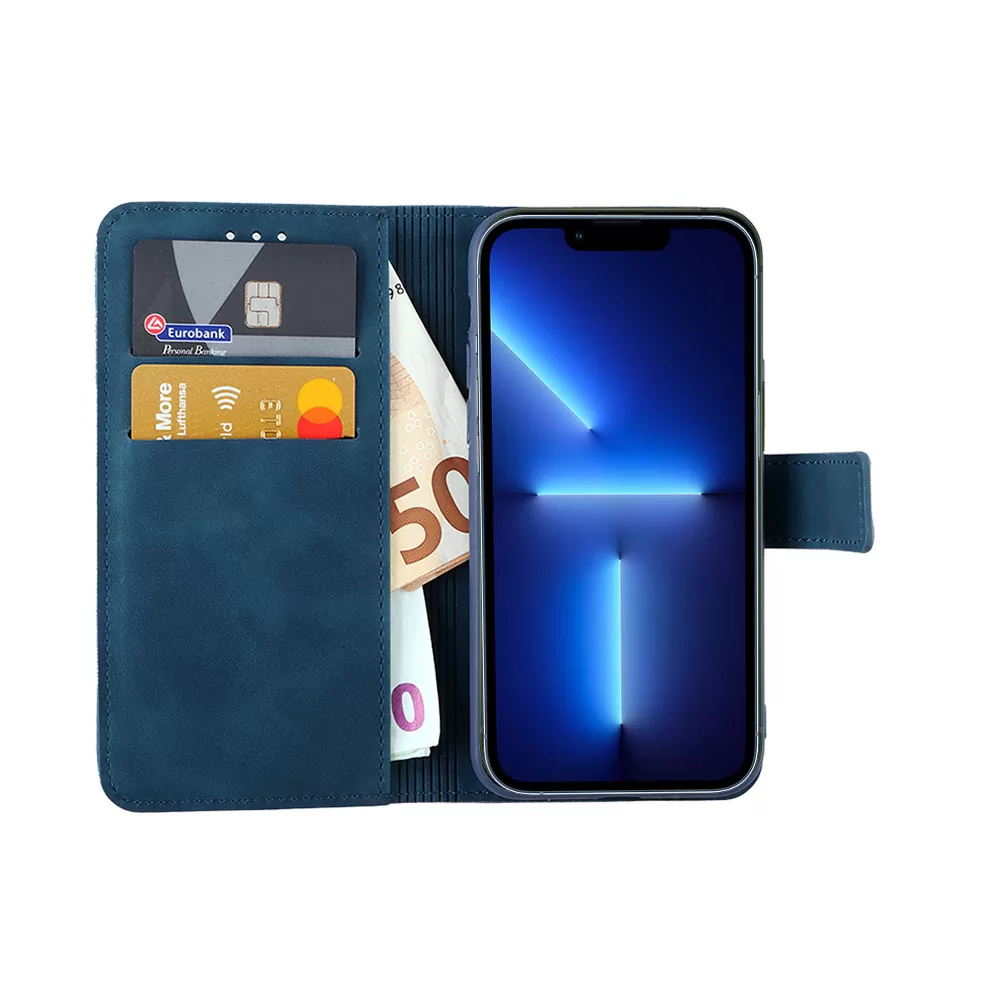 LIME ESSENTIAL ΘΗΚΗ IPHONE 13 MINI 5.4in  MAGNET BOOK STAND CLIP DARK BLUE - Image 5