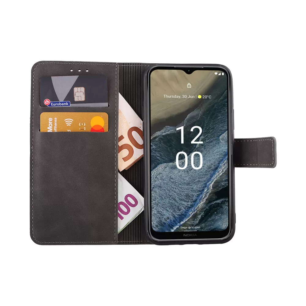 LIME ESSENTIAL ΘΗΚΗ NOKIA G11 PLUS 6.52in  MAGNET BOOK STAND CLIP GREY - Image 5