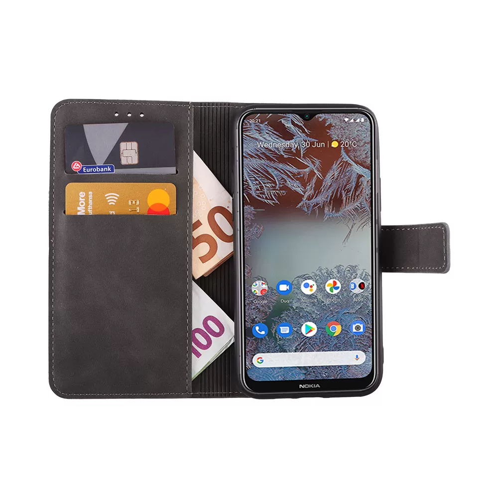 LIME ESSENTIAL ΘΗΚΗ NOKIA G10 6.52in  MAGNET BOOK STAND CLIP GREY - Image 5