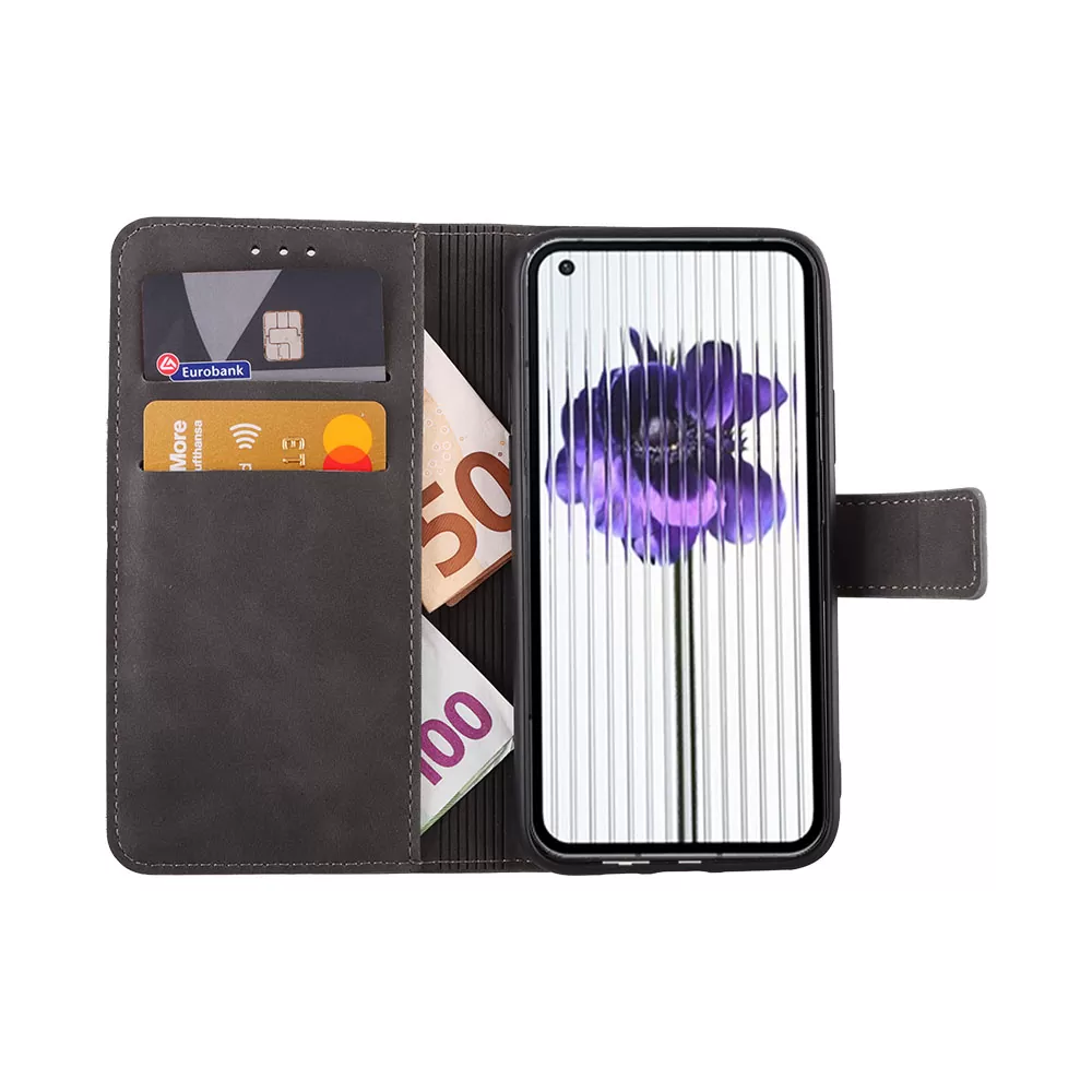 LIME ESSENTIAL ΘΗΚΗ NOTHING PHONE 1 5G 6.55in  MAGNET BOOK STAND CLIP GREY - Image 5